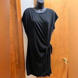 Black Wrapped T-shirt Dress in large